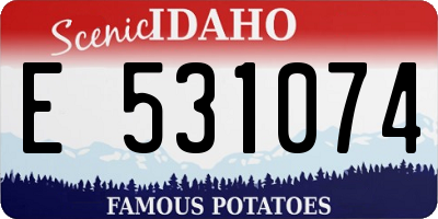 ID license plate E531074