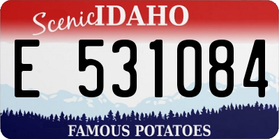 ID license plate E531084