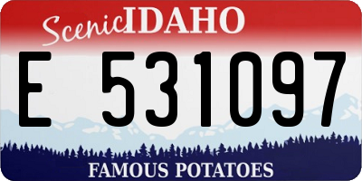 ID license plate E531097