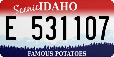 ID license plate E531107