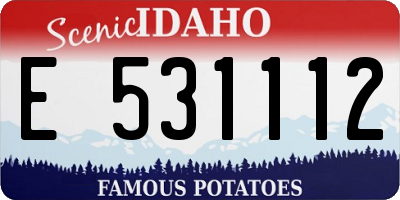 ID license plate E531112