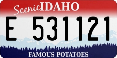 ID license plate E531121