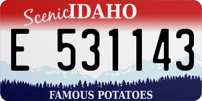 ID license plate E531143