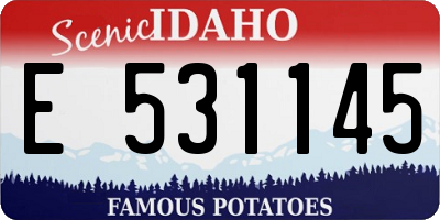 ID license plate E531145