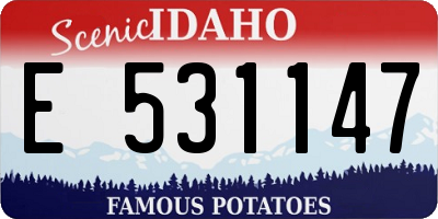 ID license plate E531147