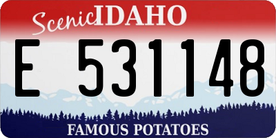 ID license plate E531148