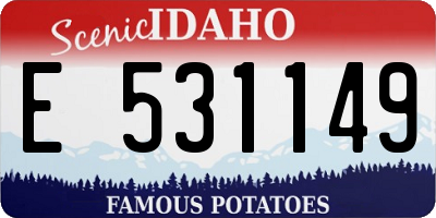 ID license plate E531149