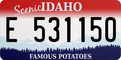 ID license plate E531150
