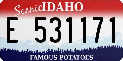 ID license plate E531171