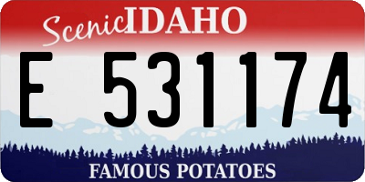ID license plate E531174
