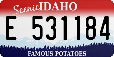 ID license plate E531184