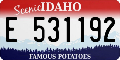 ID license plate E531192