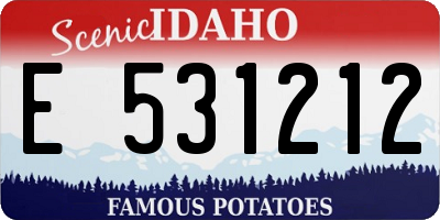 ID license plate E531212