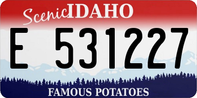 ID license plate E531227