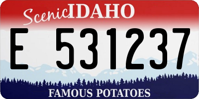 ID license plate E531237