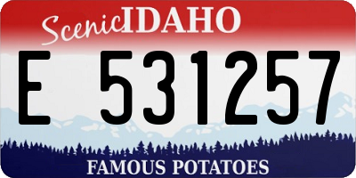 ID license plate E531257