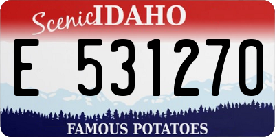ID license plate E531270