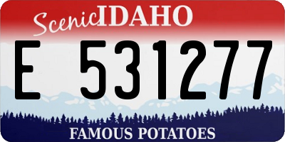 ID license plate E531277