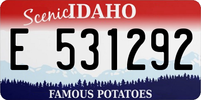 ID license plate E531292