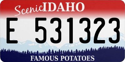 ID license plate E531323