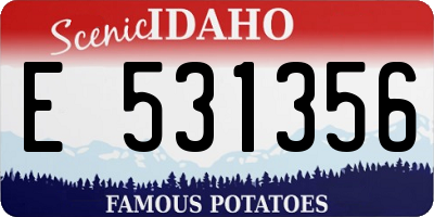 ID license plate E531356