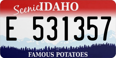 ID license plate E531357