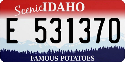 ID license plate E531370