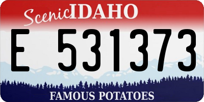 ID license plate E531373