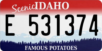 ID license plate E531374