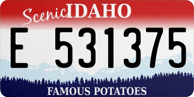 ID license plate E531375