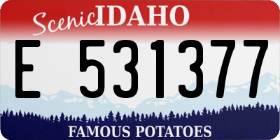ID license plate E531377