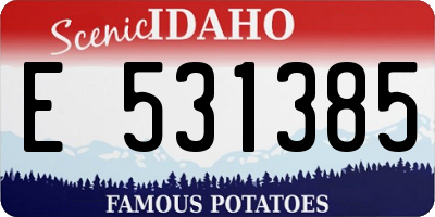 ID license plate E531385
