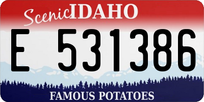 ID license plate E531386
