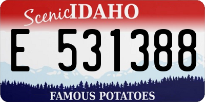 ID license plate E531388