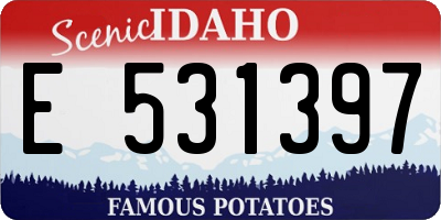 ID license plate E531397