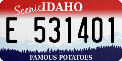 ID license plate E531401