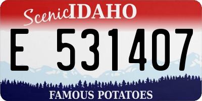 ID license plate E531407