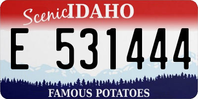 ID license plate E531444