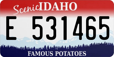 ID license plate E531465