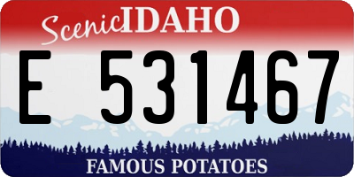 ID license plate E531467