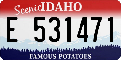 ID license plate E531471