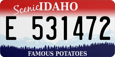 ID license plate E531472