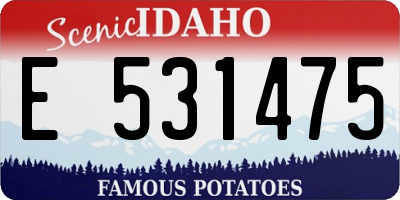ID license plate E531475