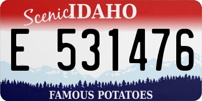 ID license plate E531476