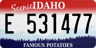 ID license plate E531477