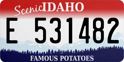 ID license plate E531482