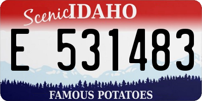 ID license plate E531483