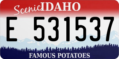 ID license plate E531537