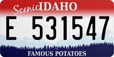 ID license plate E531547