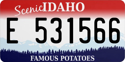 ID license plate E531566